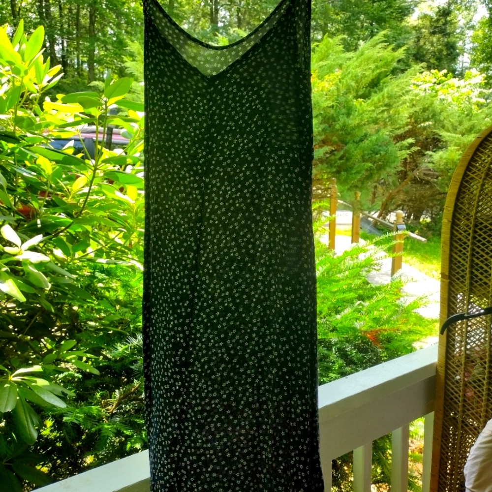 Blue and whit flower sundress size large